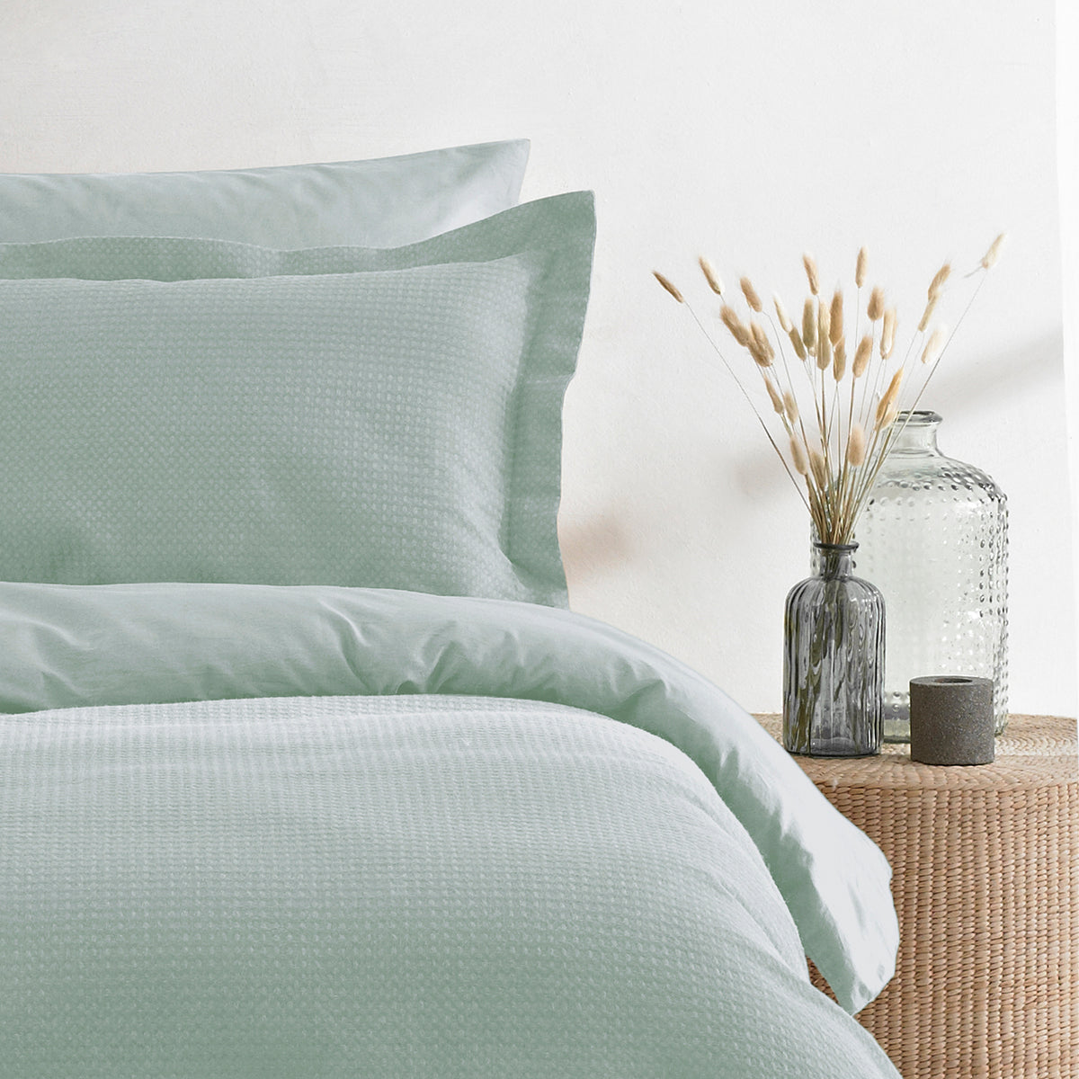 Lavinge Size Duvet Set | Single | Seafoam