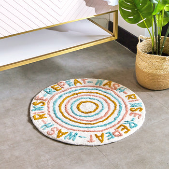 Wash Rinse Repeat 60cm Round Cotton Bath Mat