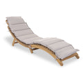 Wave Acacia Foldable Sun Lounger and Cushion