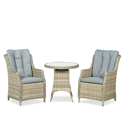 Wentworth 2 Seat Highback Rattan Bistro Set
