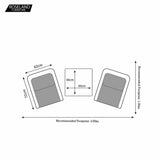 Wentworth Deluxe Rattan 2 Seat Garden Companion Set Dimensions and Size Guide