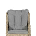 Wentworth 2 Seat Highback Rattan Garden Bistro Set close up of cushion