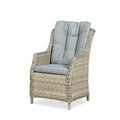 Wentworth 4 Seat 110cm Highback Rattan Garden Dining Set High back comfort chair