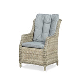 Wentworth 4 Seat 110cm Highback Rattan Garden Dining Set High back comfort chair