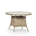 Wentworth 4 Seat 110cm Round Deluxe Rattan Dining Set Table