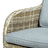 Wentworth 2 Seat Deluxe Rattan Garden Bistro Set close up of rattan