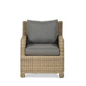 Wentworth Deluxe Rattan Sofa Garden Lounge Set with Adjustable Table - Close up Front view of Chair