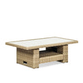 Wentworth Deluxe Rattan Sofa Garden Lounge Set with Adjustable Table - Close up Side view of Table