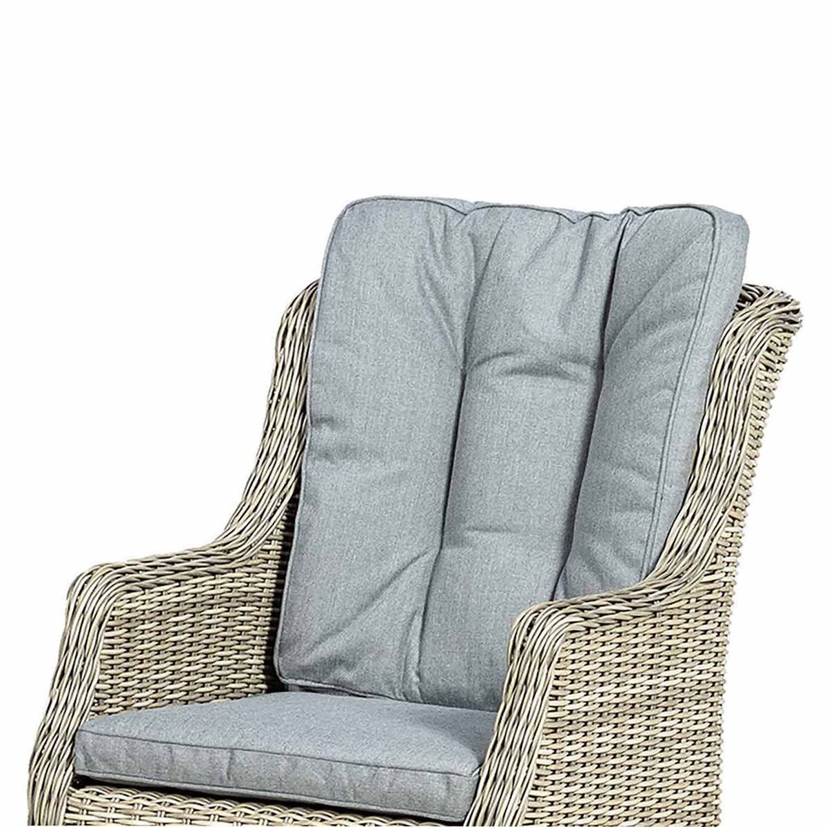 Wentworth High-back Rattan Companion Set - Close up of cushions on chair