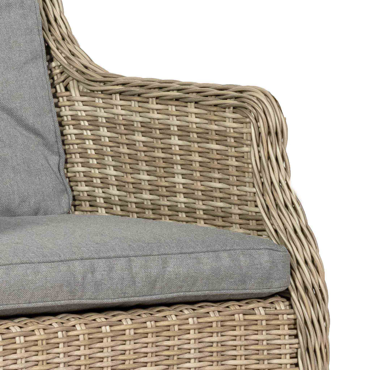 Wentworth High-back Rattan Companion Set - Close up of arm of chair