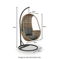 Wentworth Rattan Hanging Pod Chair dimensions