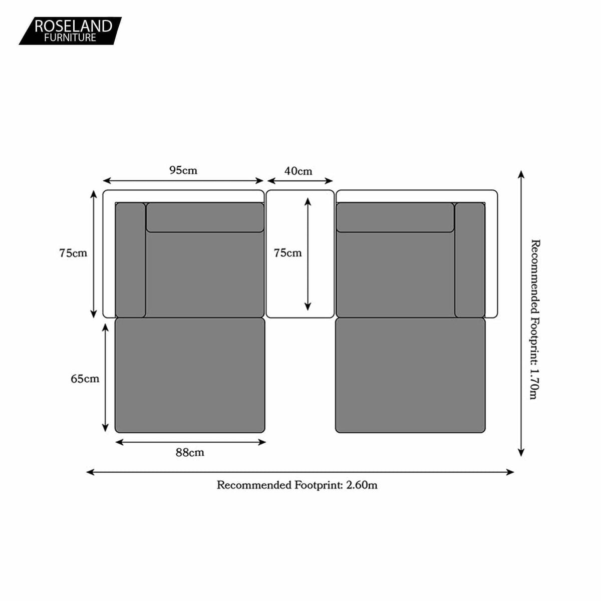 Wentworth Multi Positional Garden Relaxer Sun Lounger Set Dimensions & Size Guide Arrangement 2