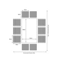 Wentworth 10 Seater Rattan Cube Garden Dining Set Dimensions & Size Guide