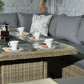 Wentworth Rattan 170cm Fire Pit Garden Dining Table & Lounge Set