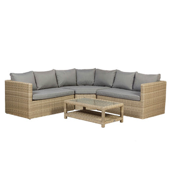 Wentworth Grand Rattan Lounge Set with Coffee Table