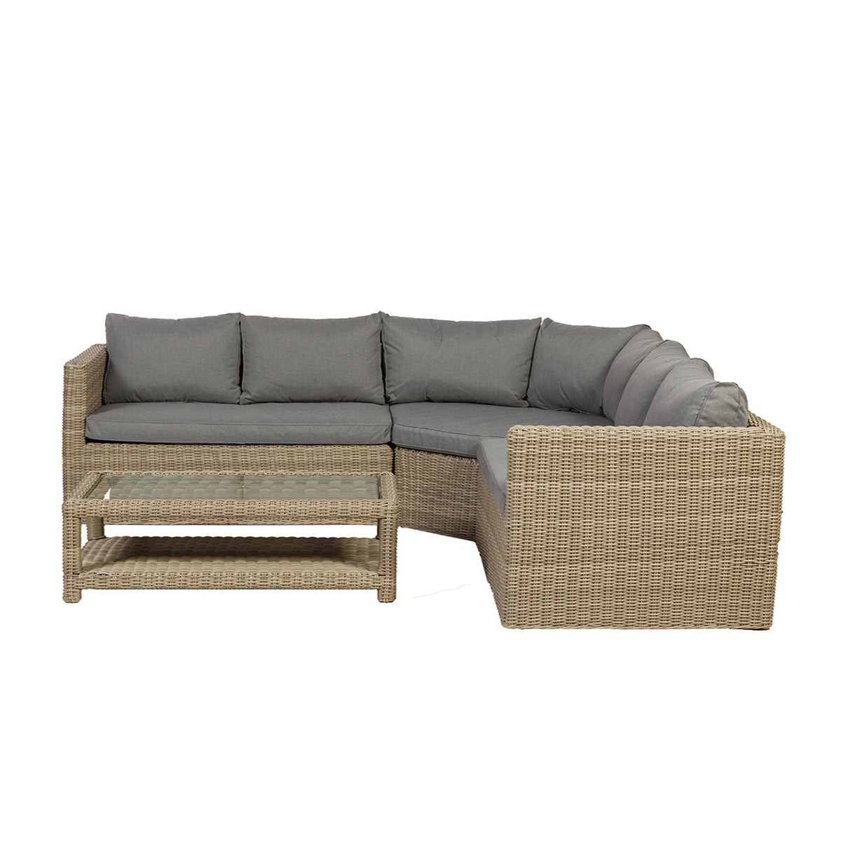 Wentworth Grand Rattan Garden Lounge Set with Coffee Table