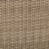 Wentworth Rattan 170cm Fire Pit Garden Dining Table & Lounge Set rattan weave close up 