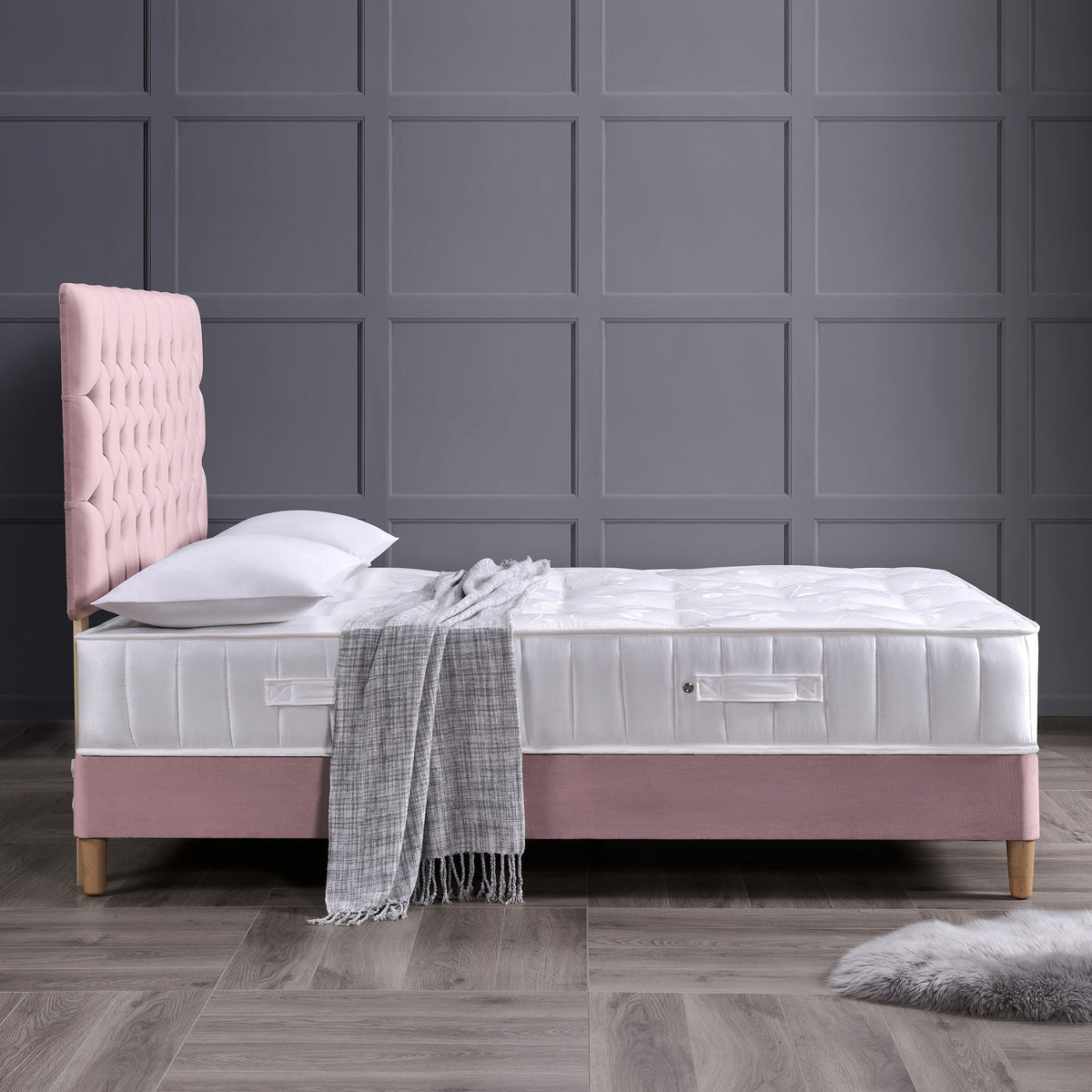 side lifestyle view of the Roseland Sleep Bella Pocket Mattress