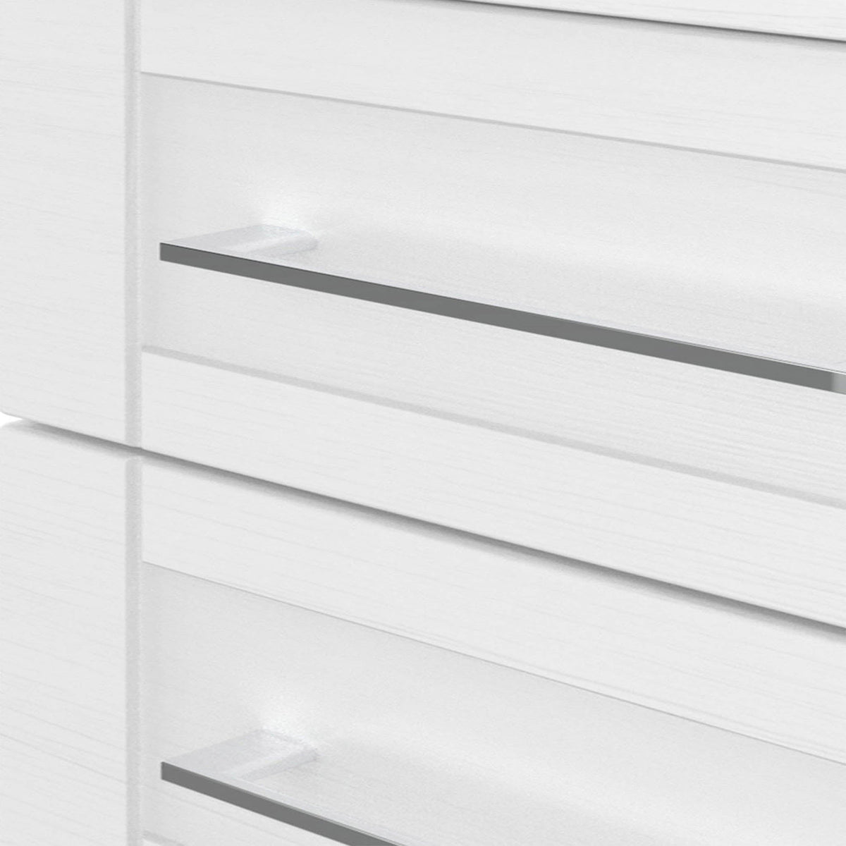 Bellamy White Large 6 door Mirrored Wardrobe with 2 Drawers