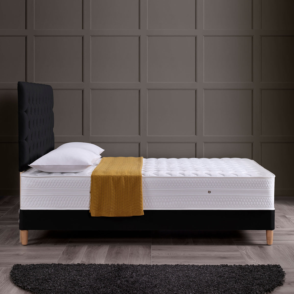 Cheshire Support Mattress by Roseland Sleep side lifestyle image