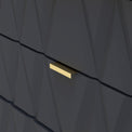 Geo 2 Drawer Bedside Table with Gold Hairpin Legs