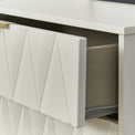 Geo Wireless Charging 2 Drawer Utility with Gold Hairpin Legs