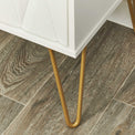 Geo 1 Drawer Side Table with Gold Hairpin Legs