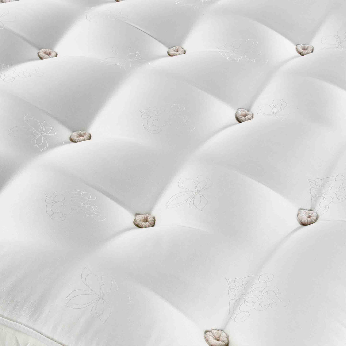 close up of fabric on the Roseland Sleep Hardwick Pocket Mattress