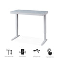 Lana White Wireless Smart Office Desk with bluetooth speakers from Roseland Furniture