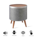 Zain Grey Wireless Smart Side Lamp Table with Speaker and Subwoofer from Roseland Furniture